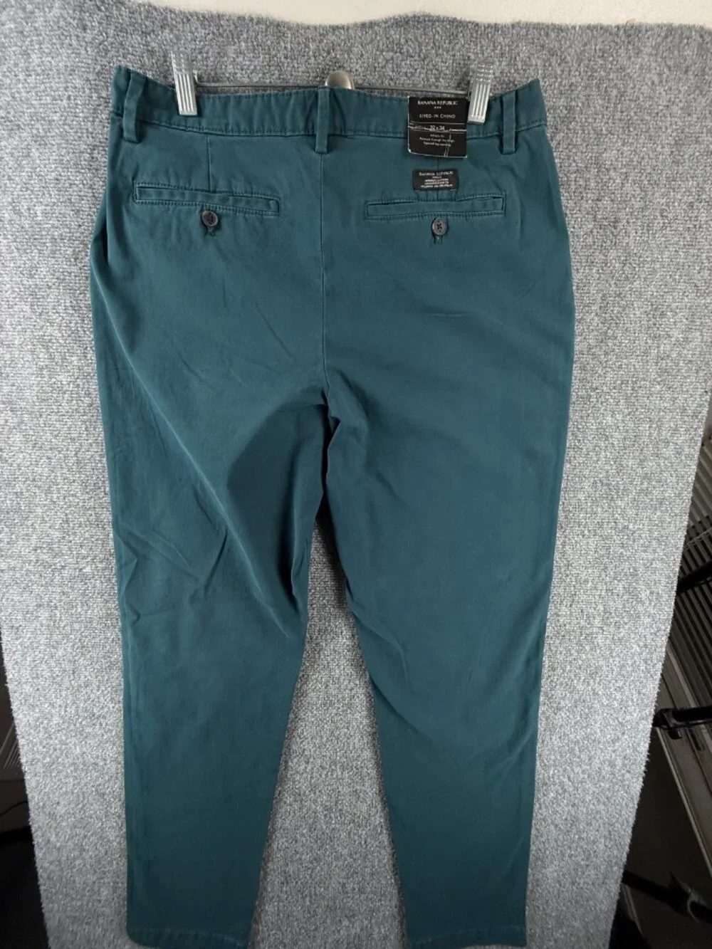 NWT Banana Republic Lived In Chino Blue Athletic Fit Pants Cotton Blend 32x34